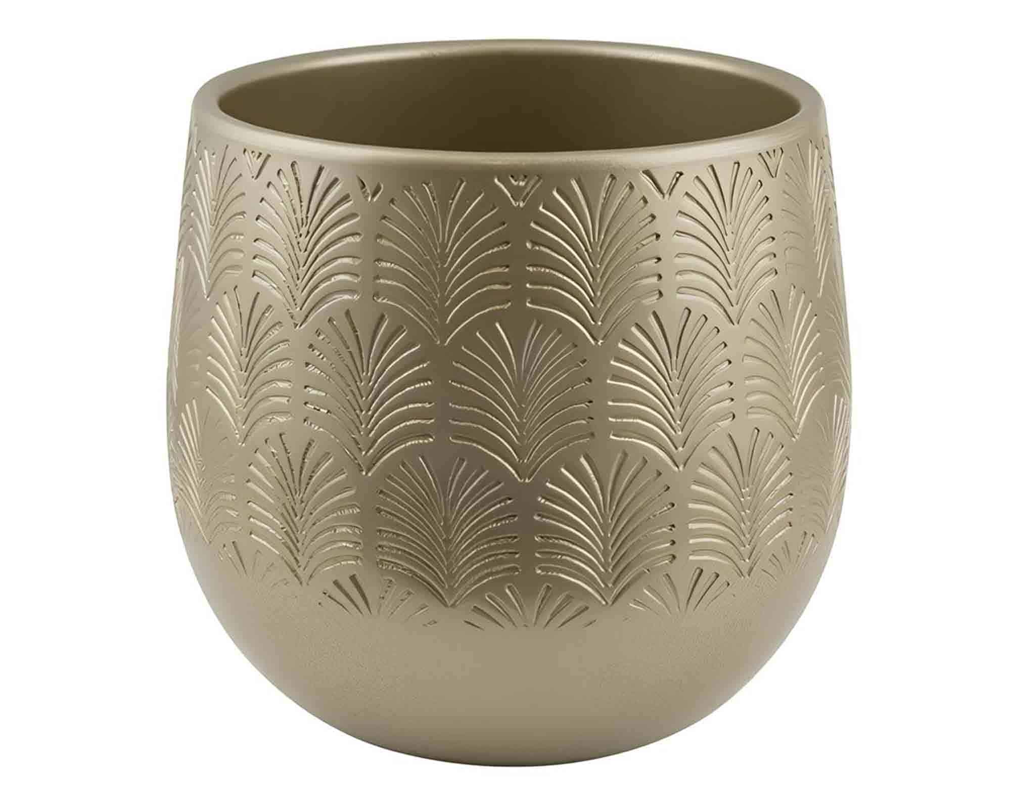 Vaso Decorato Champagne D16x17cm in Ceramica