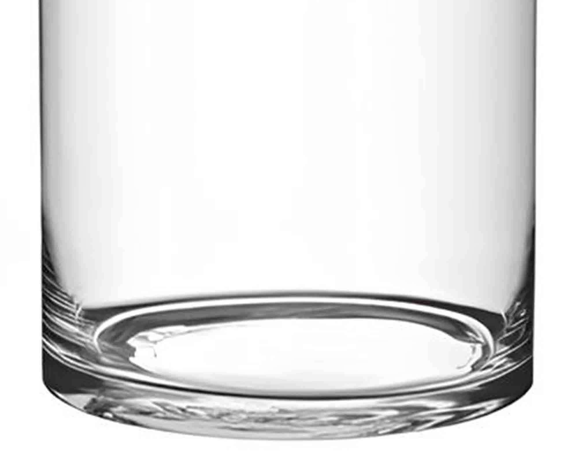 Vaso Cilindro a Taglio Caldo Moderno e Elegante D20x70cm in Vetro - immagine 2