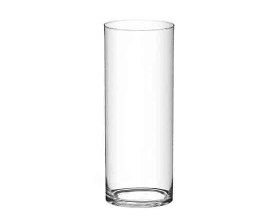 Vaso Cilindro a Taglio Caldo Moderno e Elegante D20x70cm in Vetro