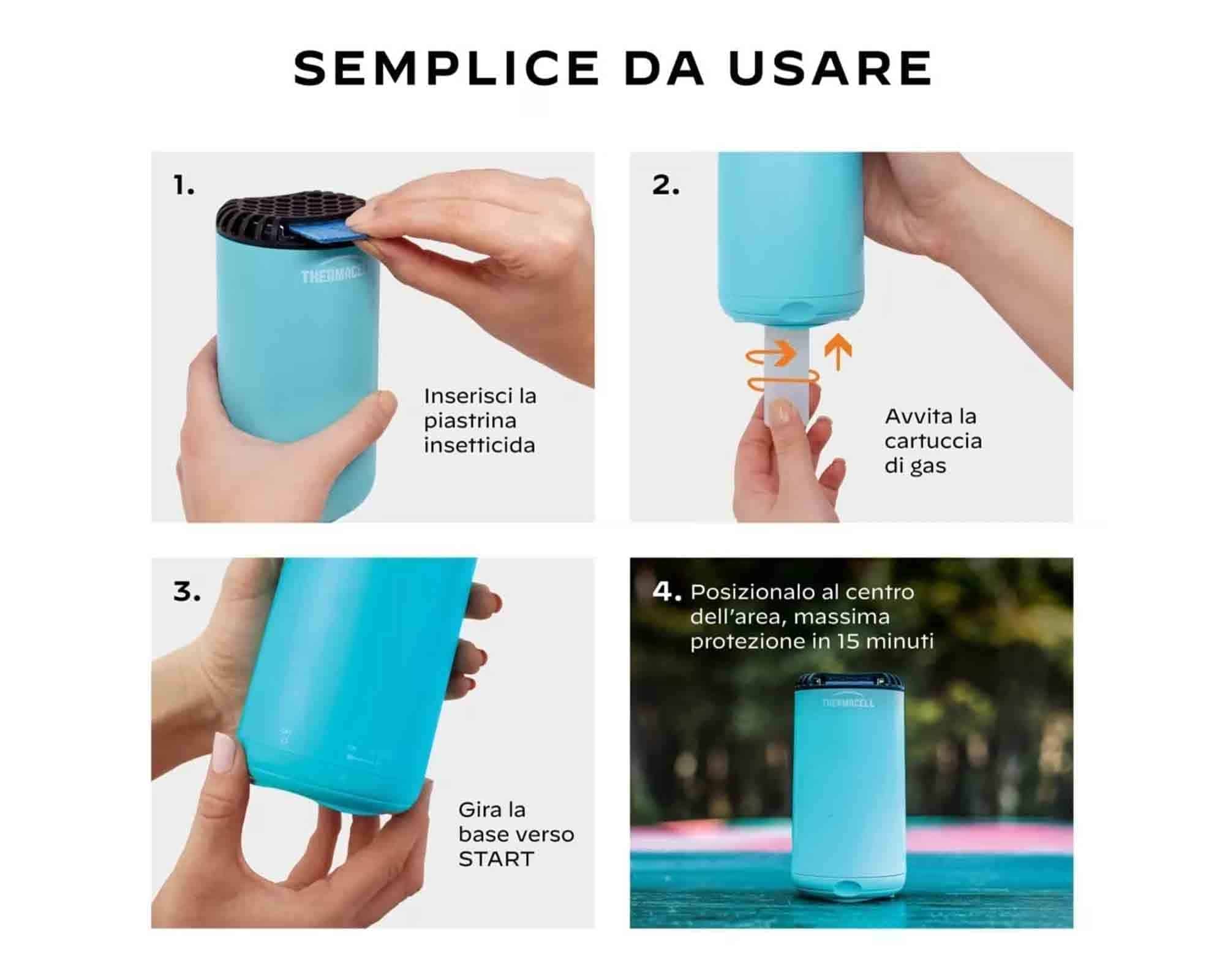 Insetticida Thermacell Mini Halo Anti Zanzare D8x10cm - immagine 4