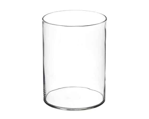 Vaso Cilindro Moderno e Elegante D13,5×21,5cm in Vetro