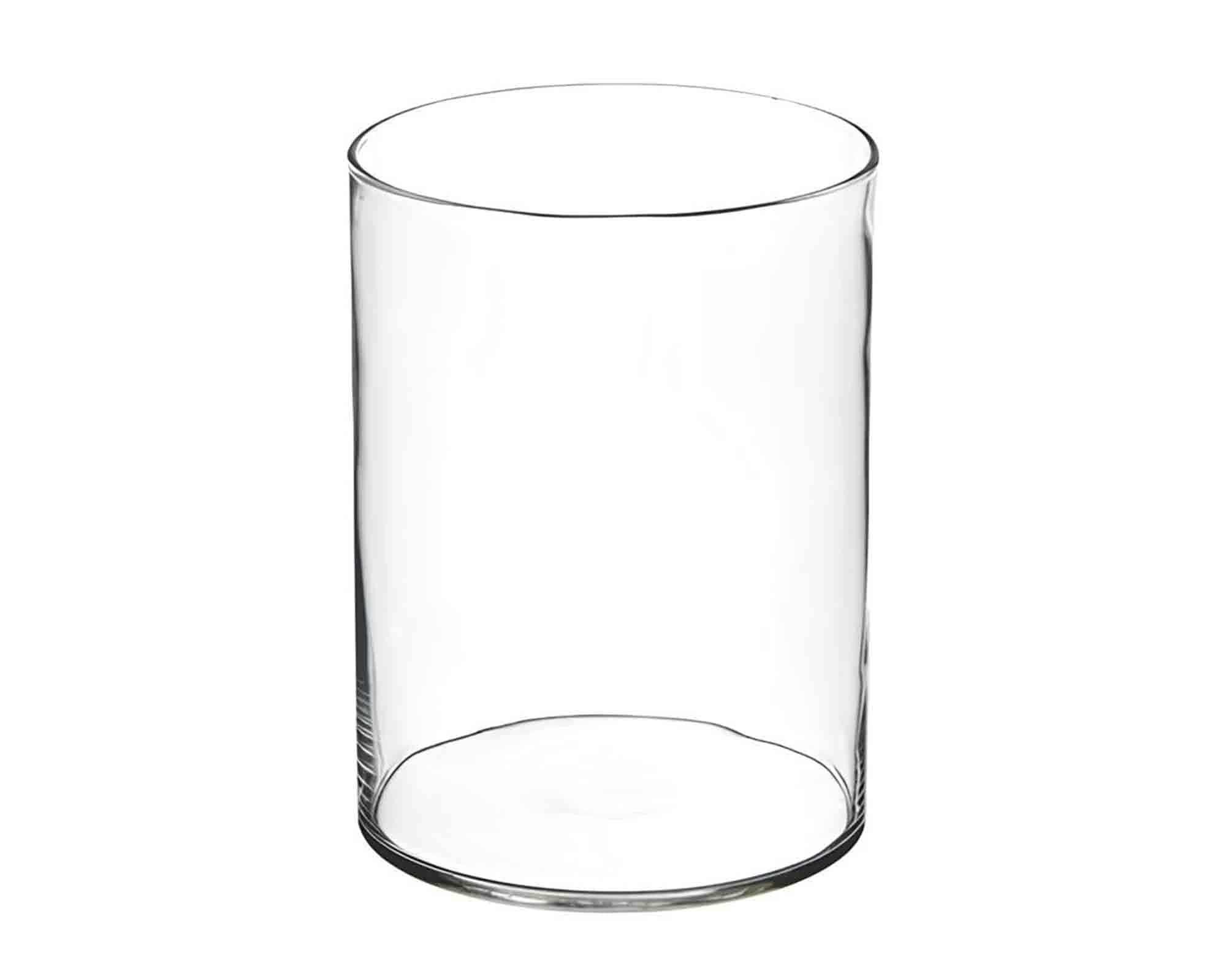Vaso Cilindro Moderno e Elegante D13,5x21,5cm in Vetro