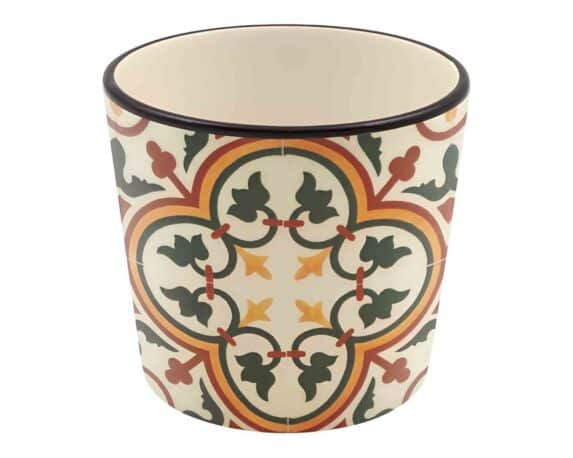 Vaso Maiolica Toscana Pratico Arancione D12x11cm in Ceramica