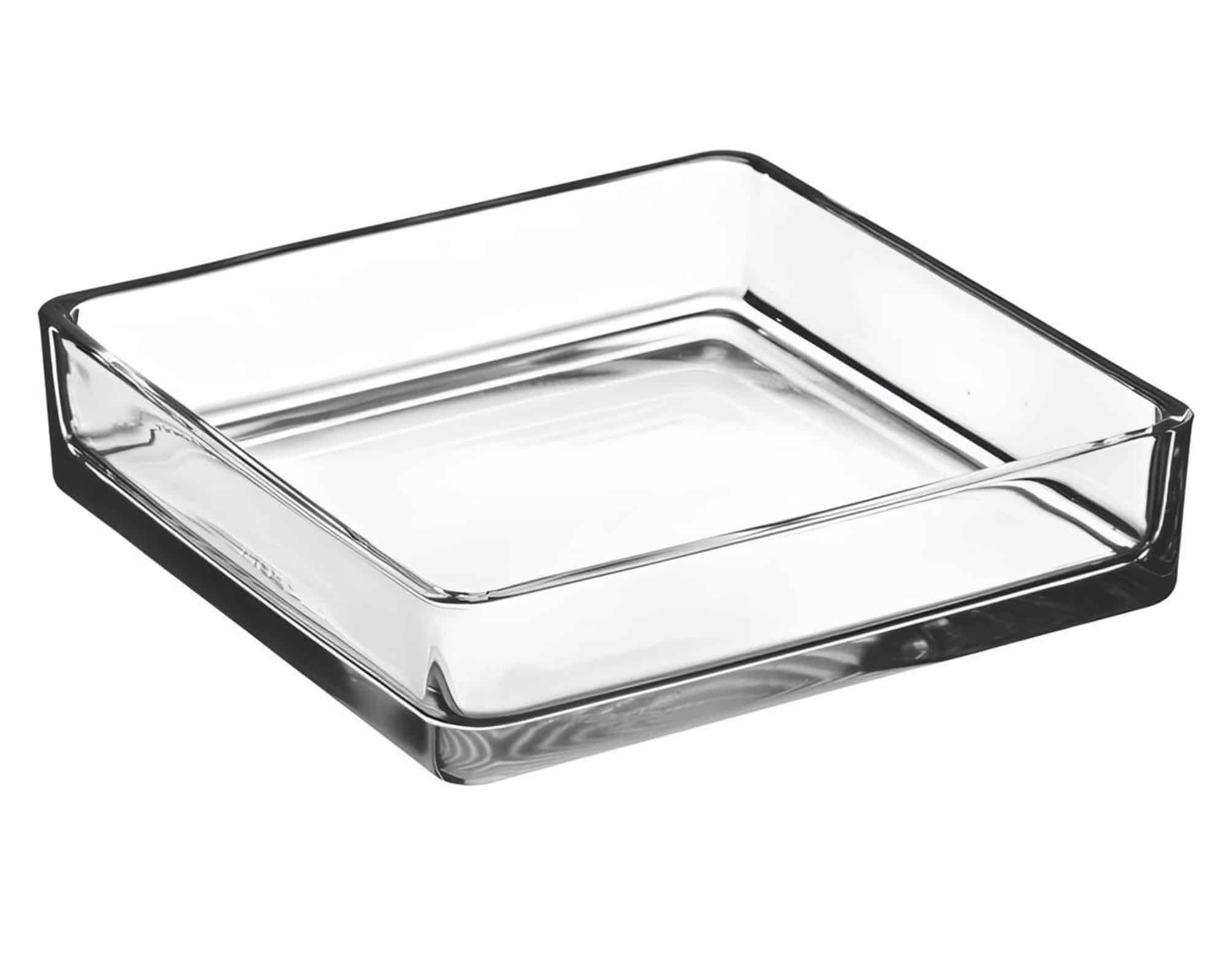 Vaso Quadrato Versatile e Resistente 24x24x55cm in Vetro