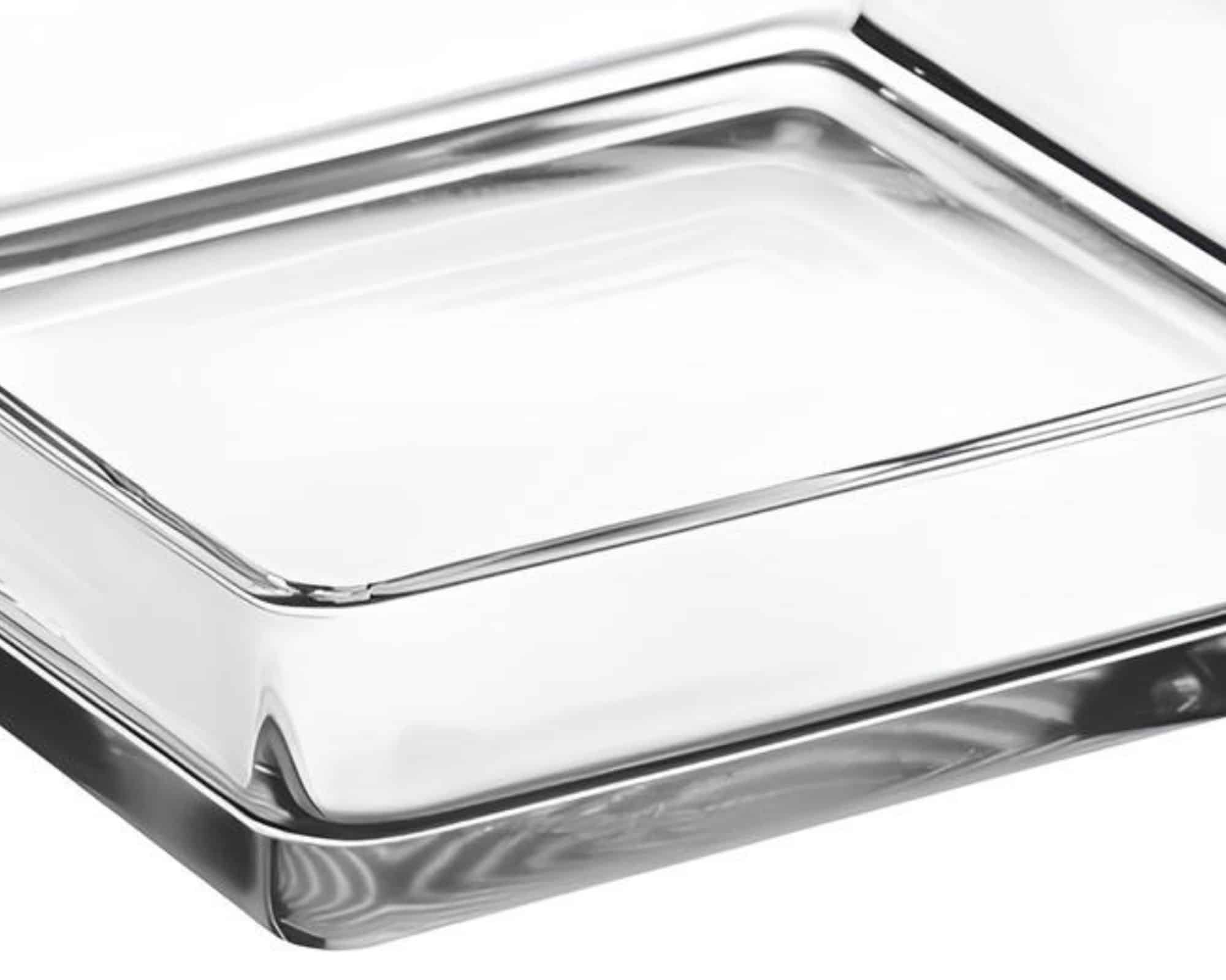 Vaso Quadrato Versatile e Resistente 24x24x55cm in Vetro - immagine 2