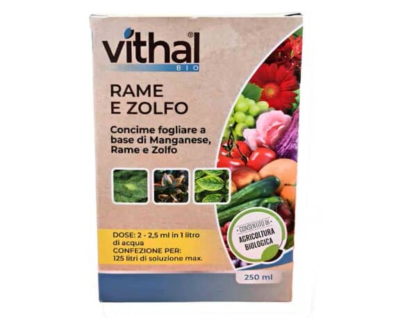 Concime Vithal Bio Rame e Zolfo Bio da 250ml