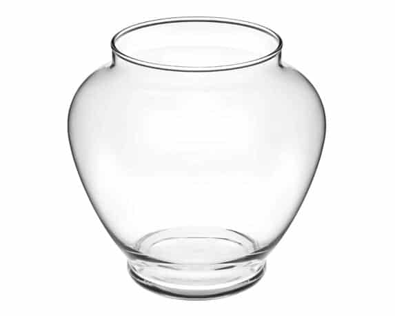 Vaso Panciuto Abbinabile Versatile, Pratica e Resistente D21x19cm in Vetro