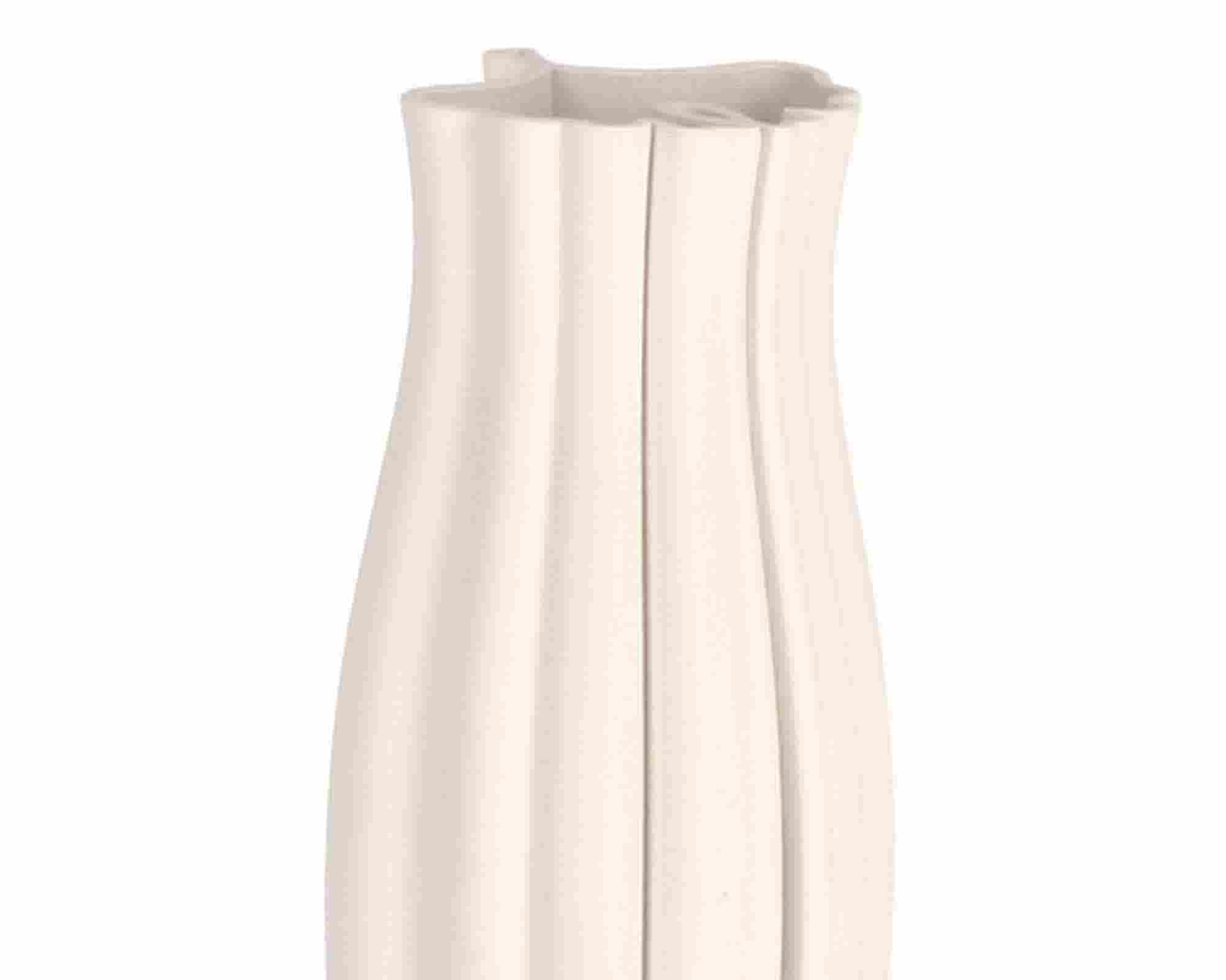 Vaso Decorativo Stampato in 3D Haylee Bianco 32cm in Ceramica - Bizzotto - immagine 2