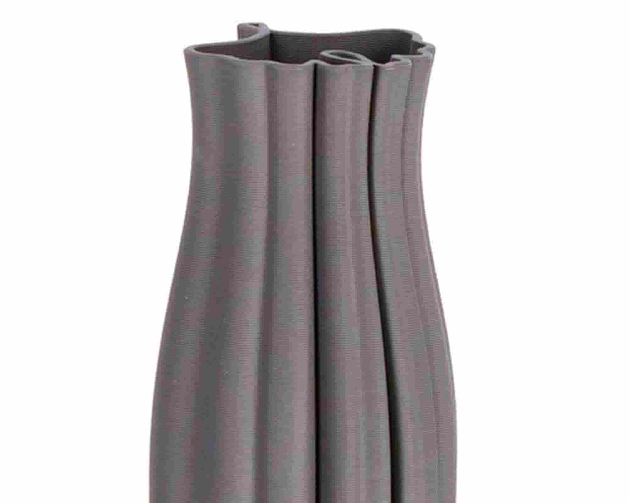 Vaso Decorativo Stampato in 3D Haylee Grigio 32cm in Ceramica - Bizzotto - immagine 2