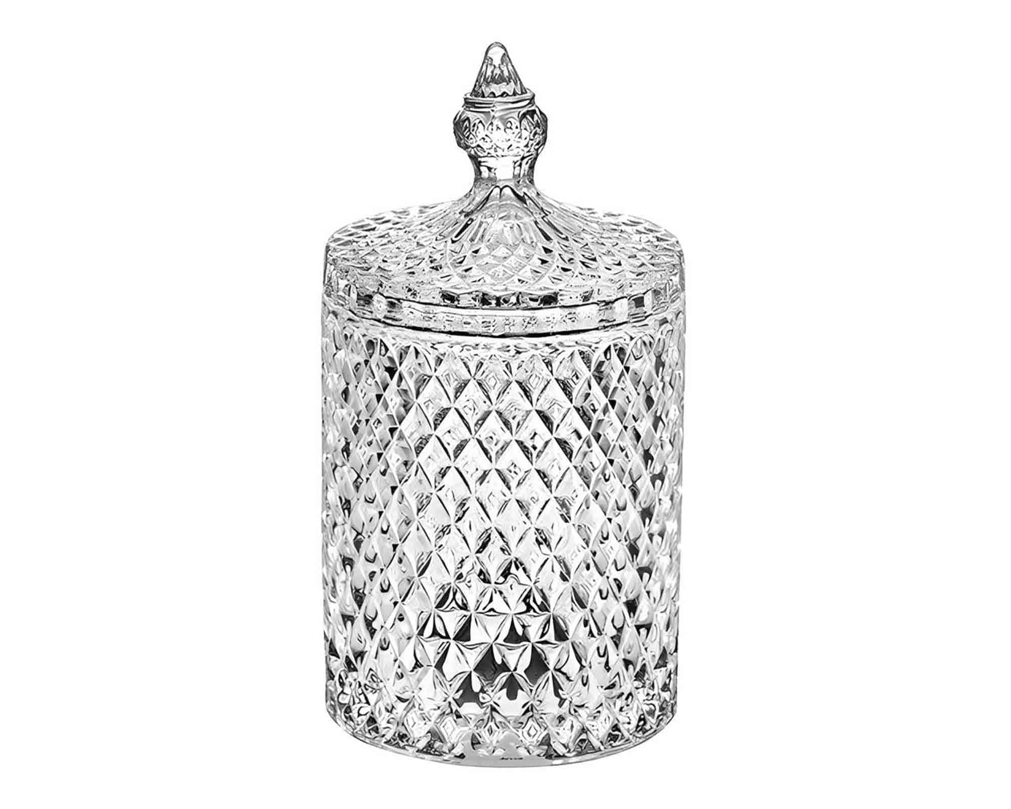 Bomboniera Bohemia D10x21cm in Vetro