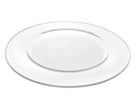 Piatto Rotondo Moderno e Elegante D33cm in Vetro