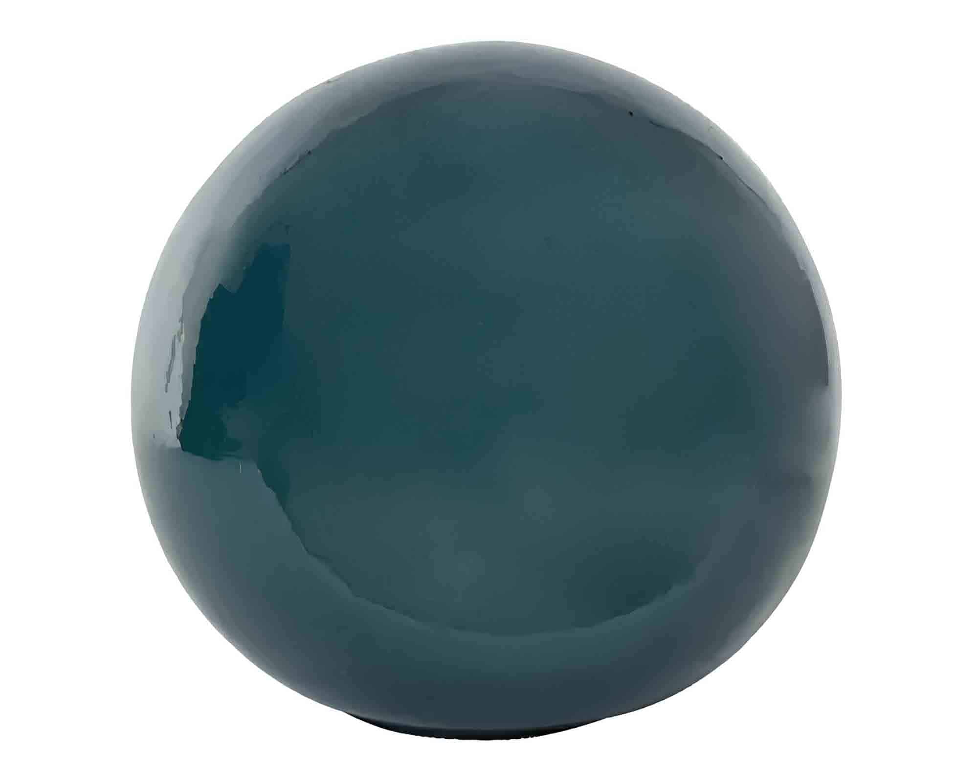 Decorazione Palla Smaltata Blu D40cm in Terracotta - Kaemingk