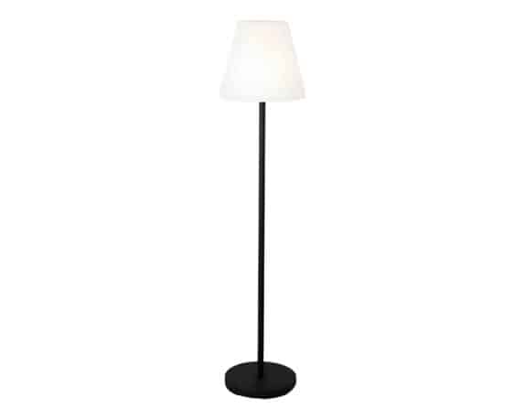 Lampada da Terra per Esterno con LED Bianco e Nero 35x35x150cm in Poliestere – Kaemingk