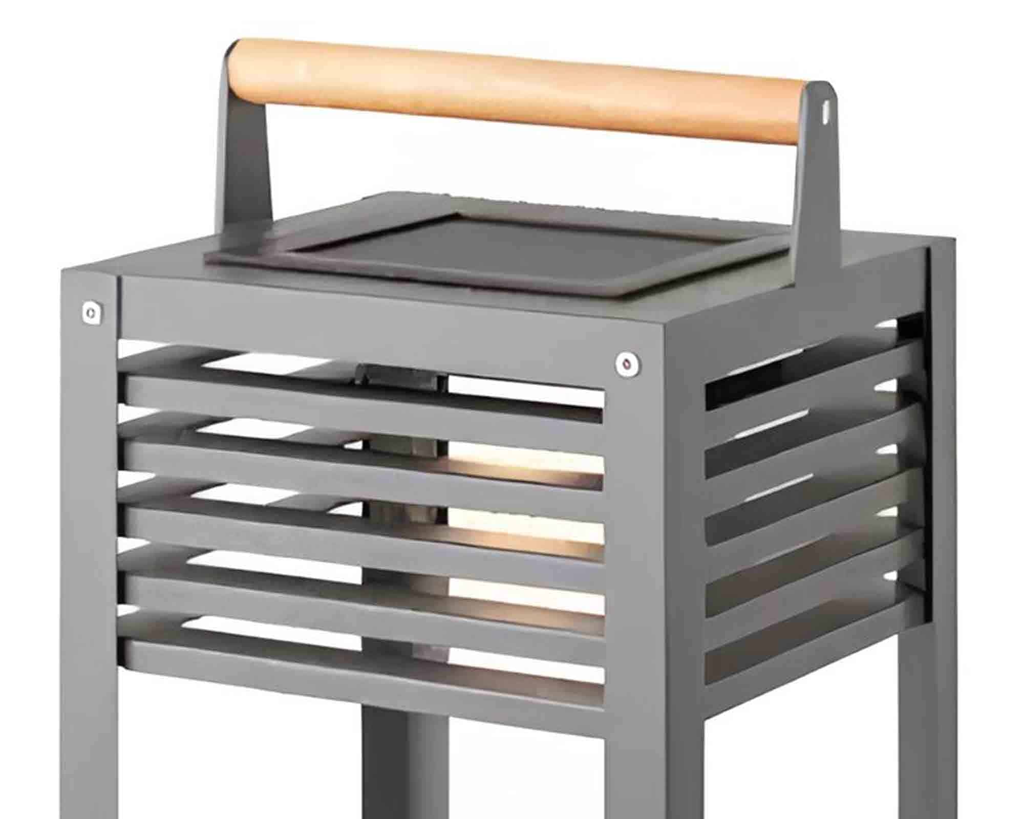 Lampada Solare Antracite 19x19x51cm in Metallo - Kaemingk - immagine 2