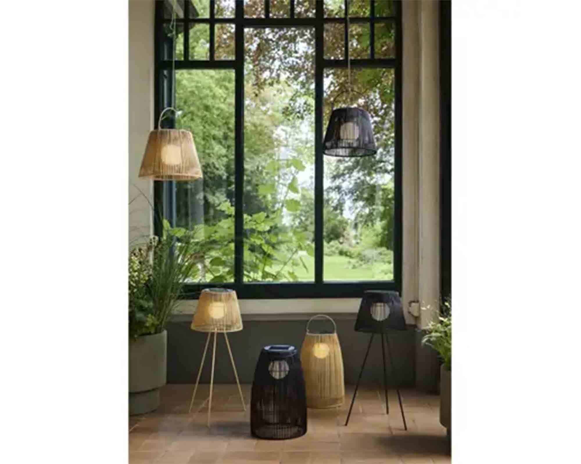 Lampada Solare da Terra per Esterno Naturale D28x71cm in Vimini - Kaemingk - immagine 5