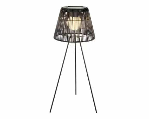 Lampada Solare da Terra per Esterno Nero D28x71cm in Vimini – Kaemingk