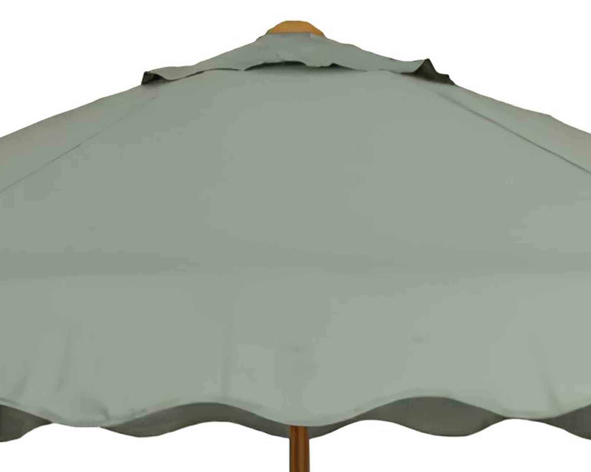 Ombrellone a Palo Centrale Grigio Verde D220x222cm in Ferro e Poliestere - Kaemingk - immagine 4