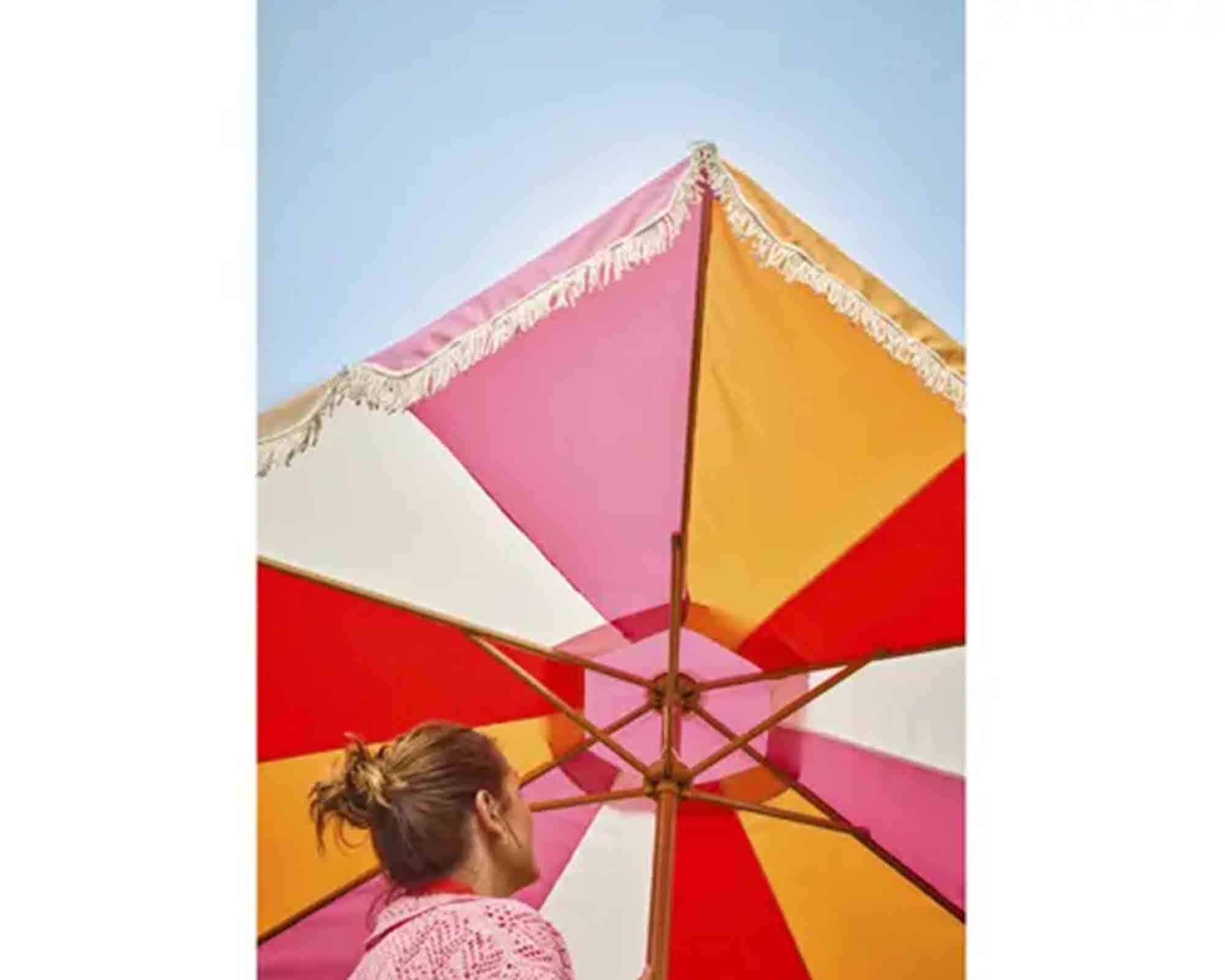 Ombrellone a Palo Centrale Multicolor D270cm in Ferro e Poliestere - Kaemingk - immagine 8