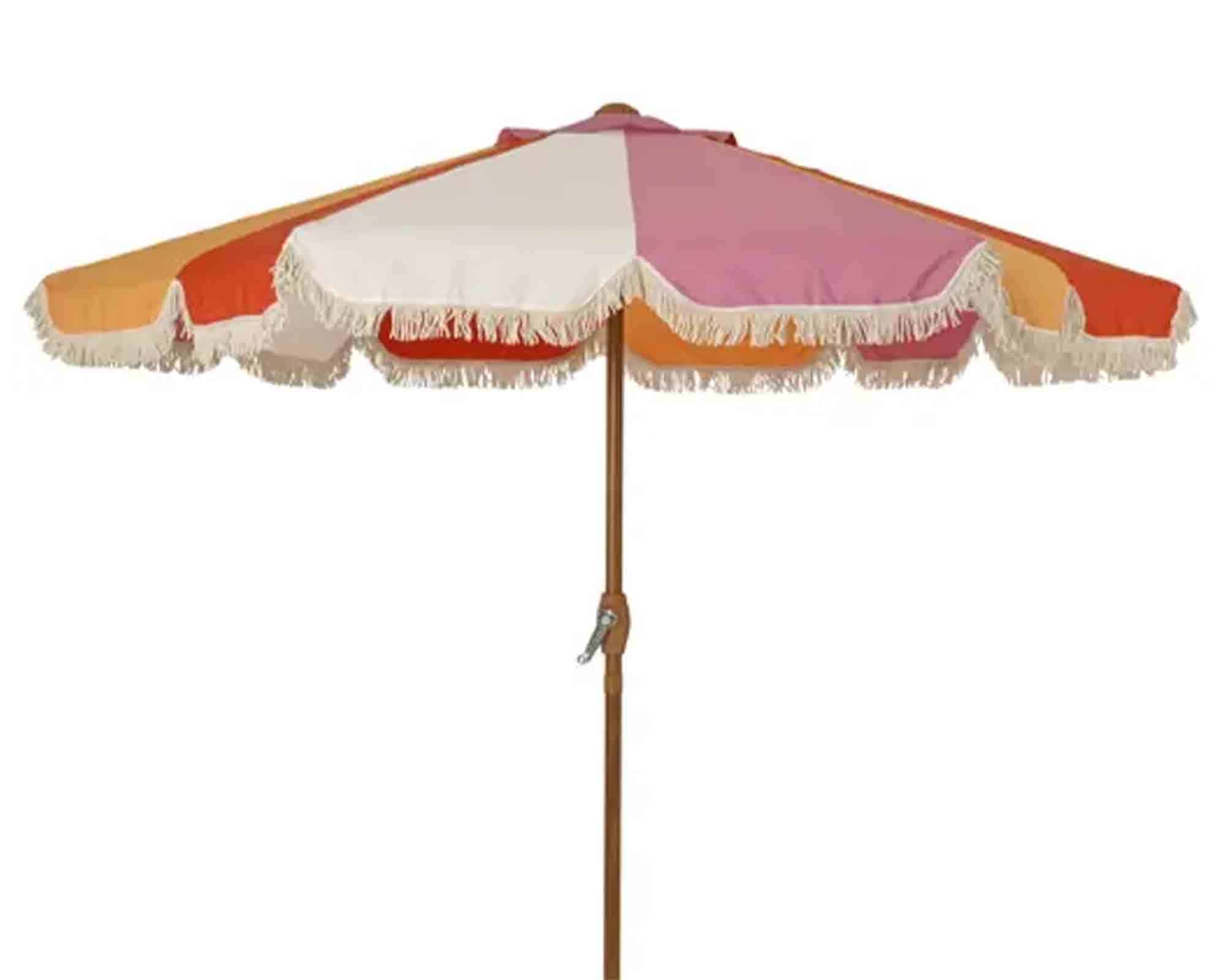 Ombrellone a Palo Centrale Multicolor D270cm in Ferro e Poliestere - Kaemingk - immagine 2