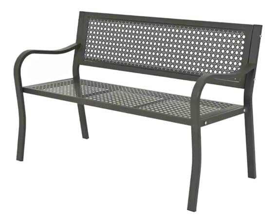 Panca Aalborg da Esterno Grigio 123×57,5x79cm in Acciaio – Kaemingk