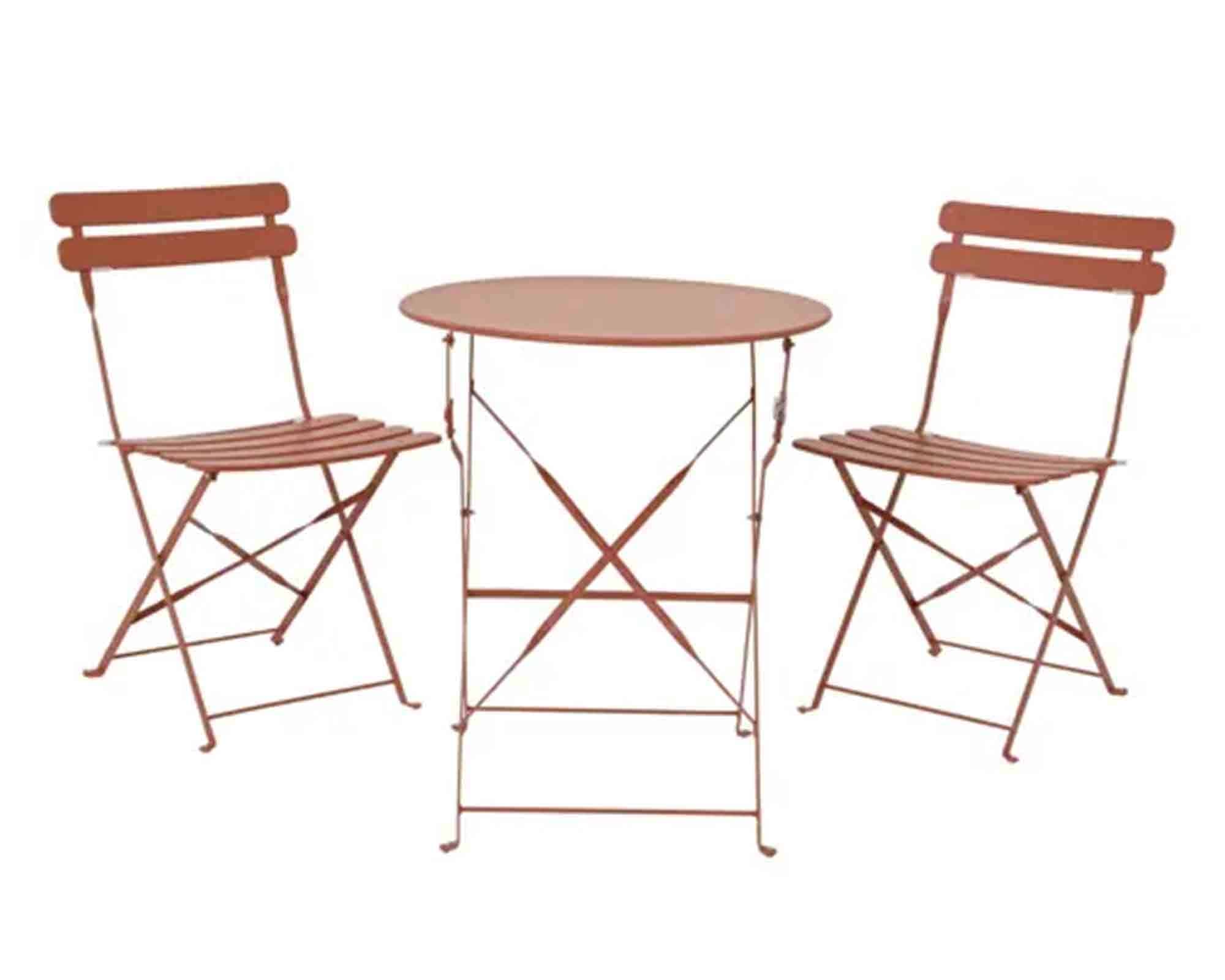 Set Bistrot Helsingborg da Esterno Tavolo + 2 Sedie Terra 60x60x71cm in Acciaio - Kaemingk - immagine 2
