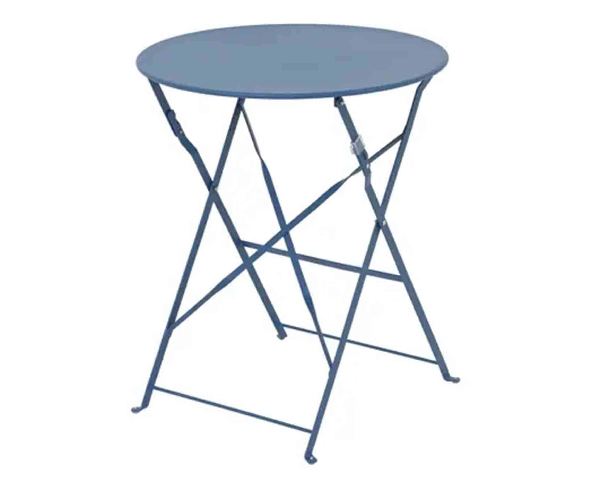Set Bistrot Helsingborg da Esterno Tavolo + 2 Sedie Blu 60x60x71cm in Acciaio - Kaemingk - immagine 3