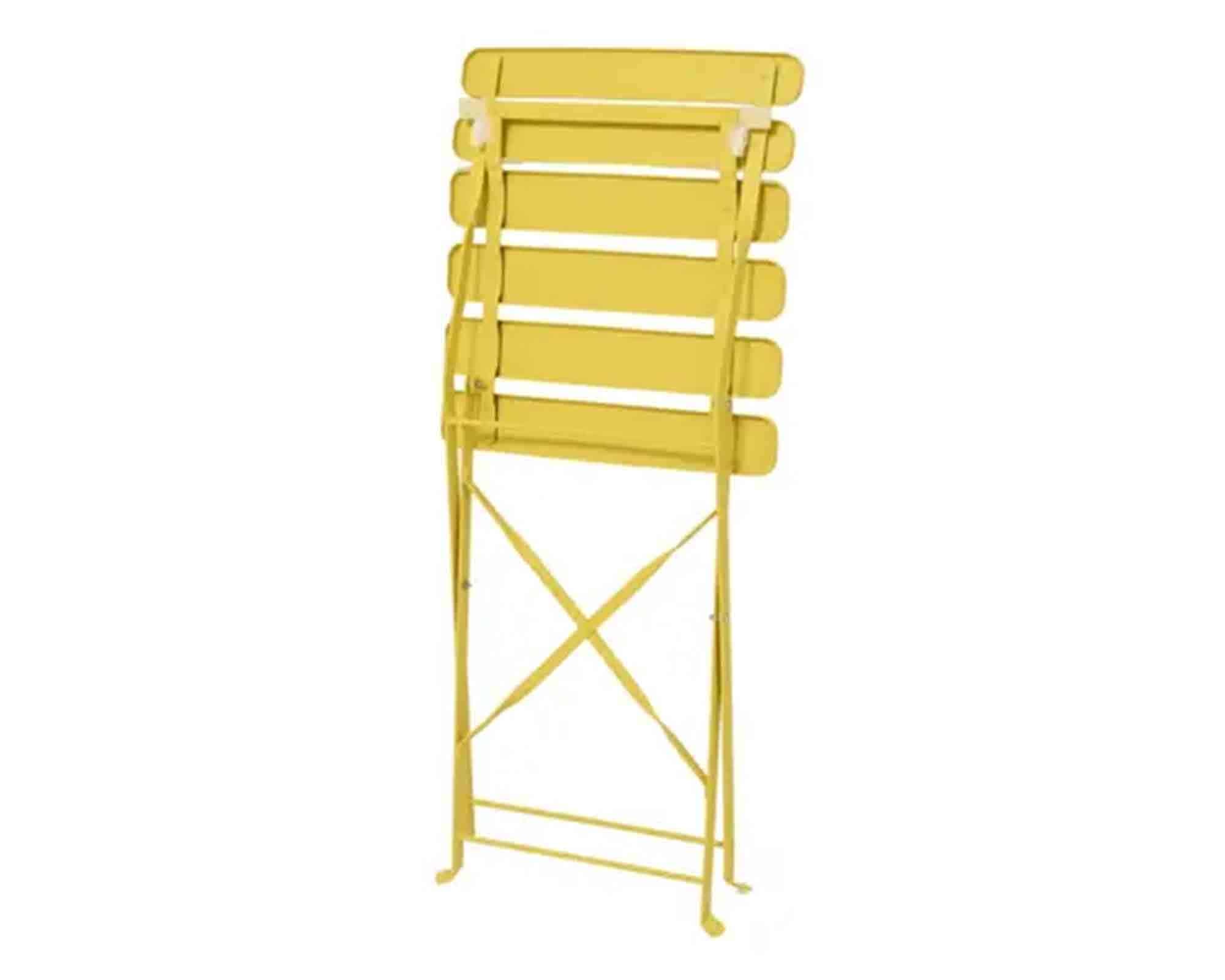 Set Bistrot Helsingborg da Esterno Tavolo + 2 Sedie Giallo 60x60x71cm in Acciaio - Kaemingk - immagine 5