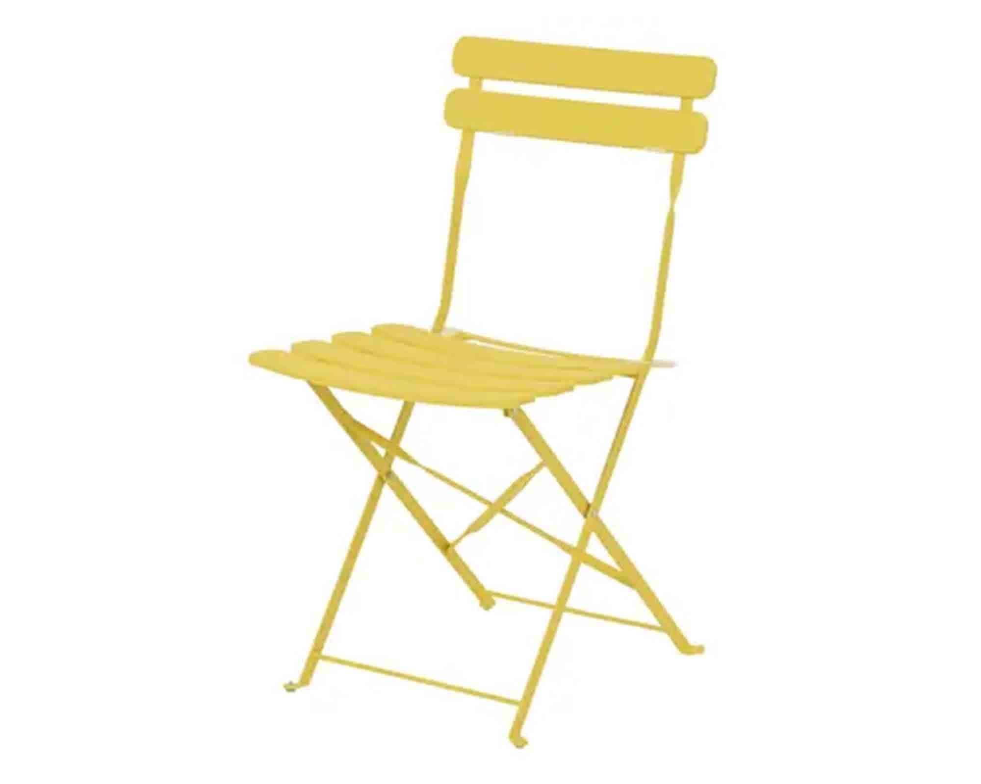 Set Bistrot Helsingborg da Esterno Tavolo + 2 Sedie Giallo 60x60x71cm in Acciaio - Kaemingk - immagine 4