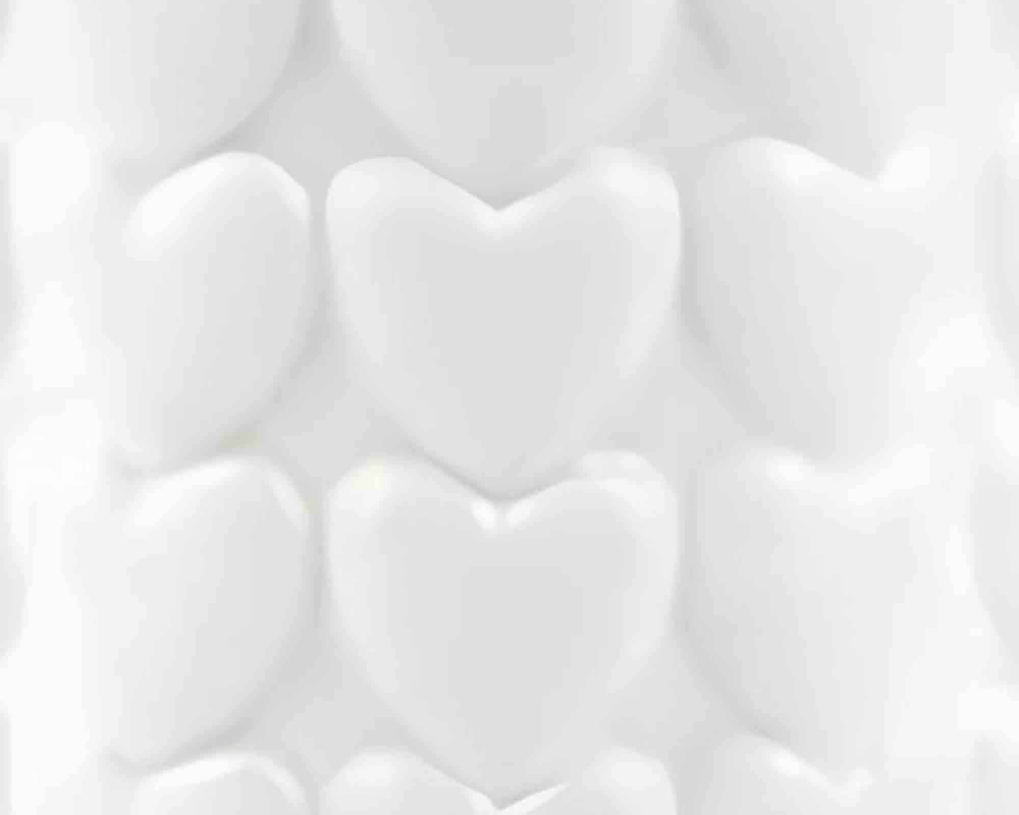 Vaso Cilindrico con Cuori Bianco D14x12,5cm in Ceramica - immagine 2