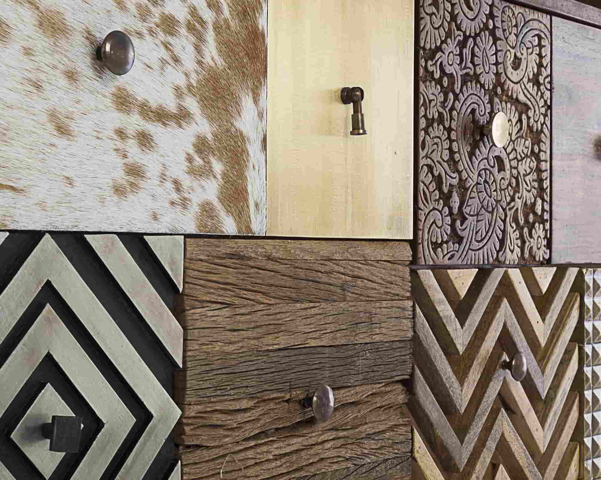 Libreria con 2 Ante Dhaval 100x40x175cm in Legno Riciclato e Acciaio - Bizzotto - immagine 8