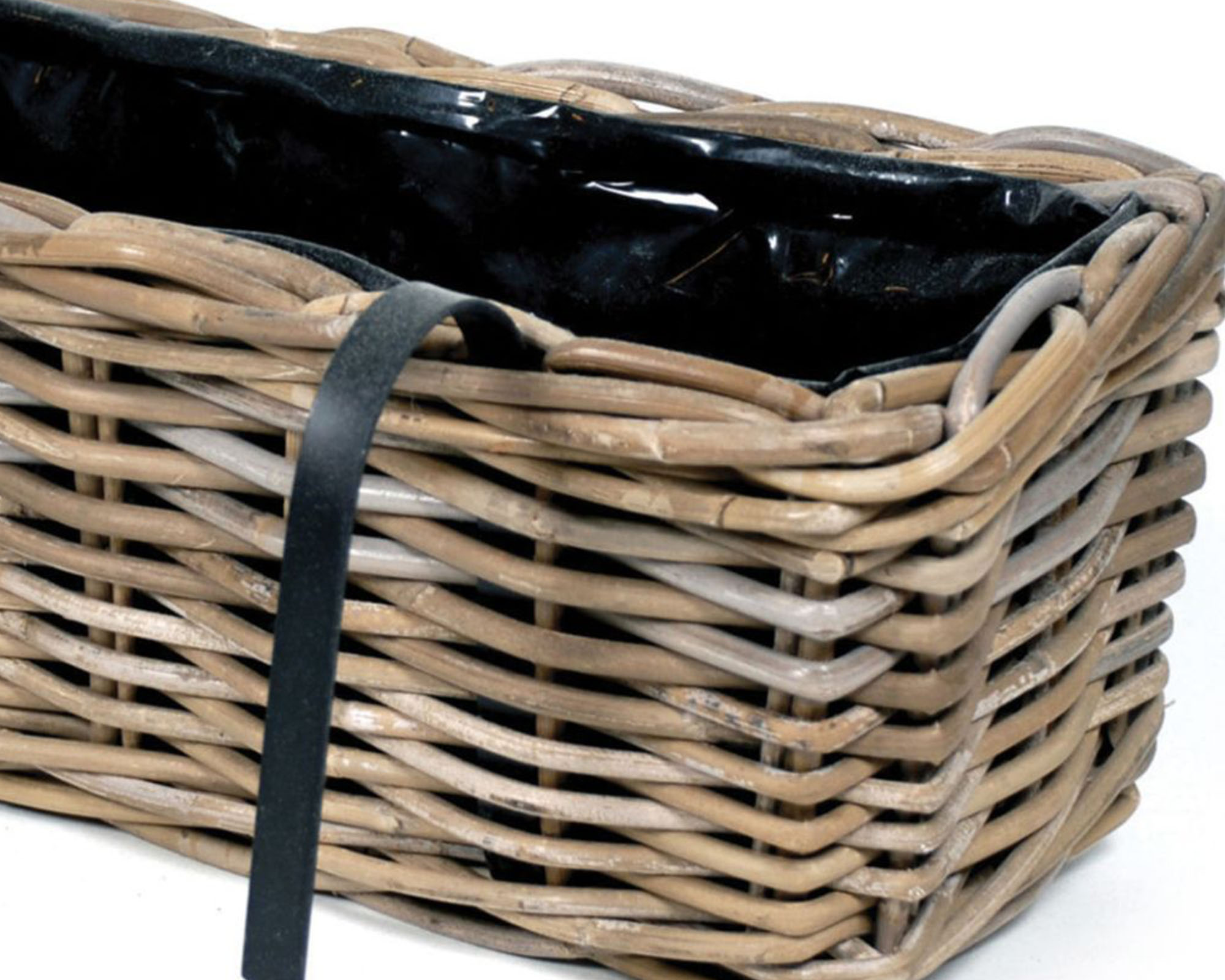 Cesta Balconiera Laura con Ganci 47x19x15cm in Rattan - Mega Collections - immagine 2