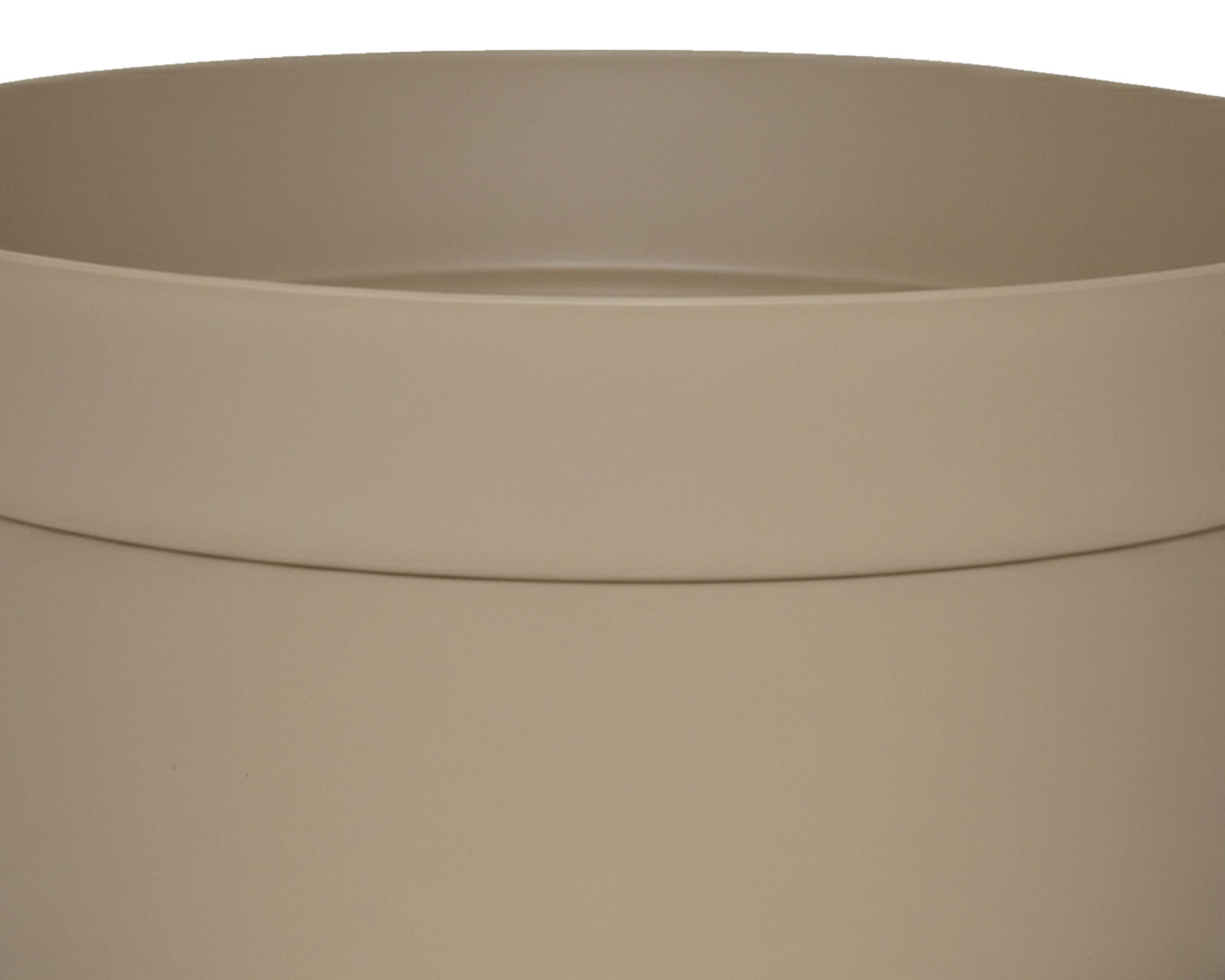 Cachepot Ciotola con Sottovaso Texas Tortora 35cm in Plastica - immagine 2