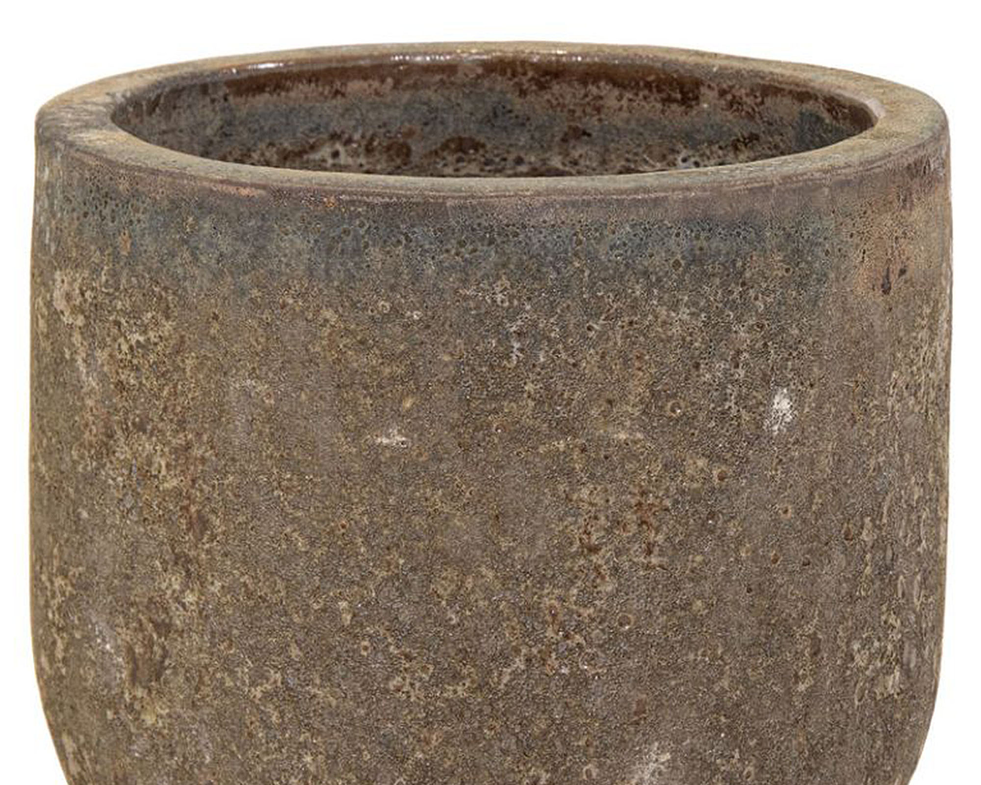 Cachepot Low Bullet Antique Vulcano D38x35cm in Ceramica - Mega Collections - immagine 2