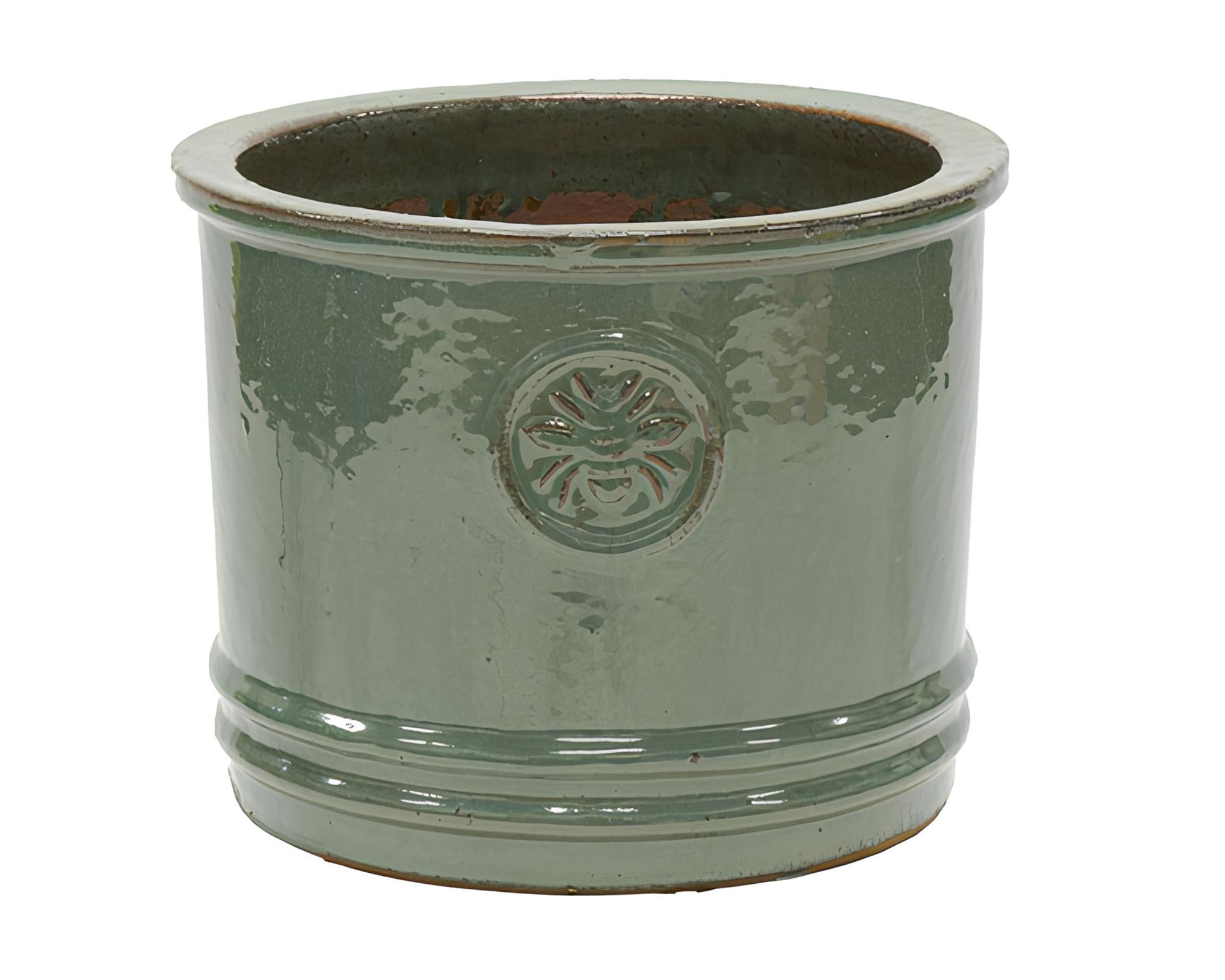 Cachepot Cilindrico Bumble Bee Verde Pastello D24x19cm in Ceramica - Mega Collections