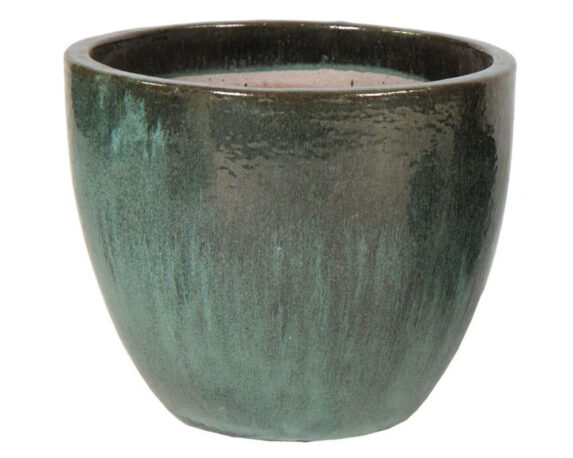 Cachepot Smaltato Verde Muschio D60x52cm in Ceramica – Mega Collections