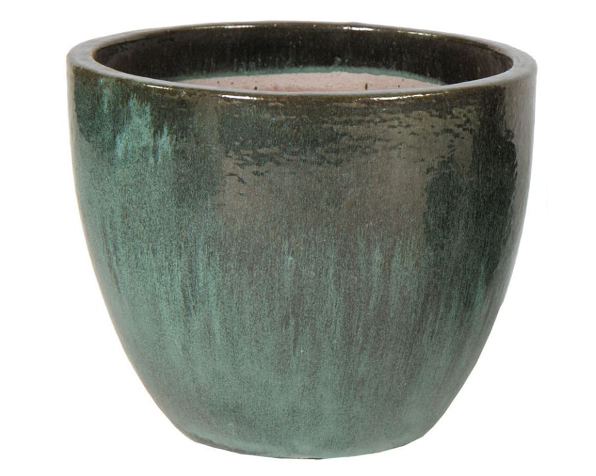 Cachepot Smaltato Verde Muschio D60x52cm in Ceramica - Mega Collections