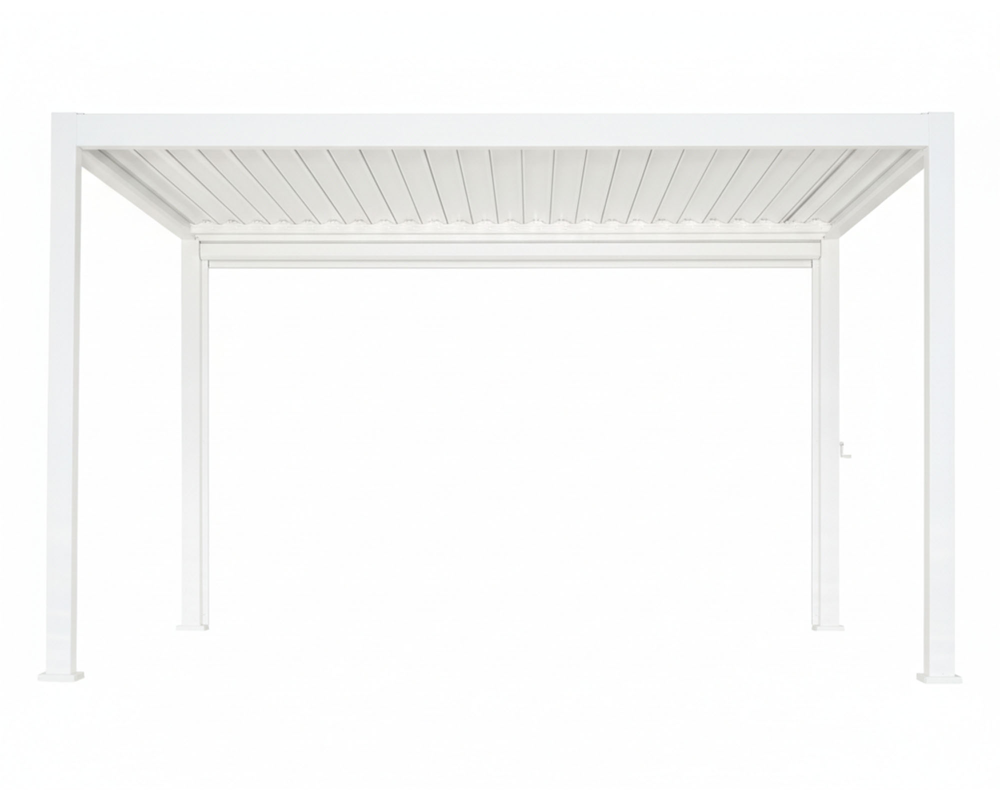 Pergola Manuale Galvanizzato Bianco 3x4x2,5m in Alluminio e Acciaio - Floral Garden - immagine 4