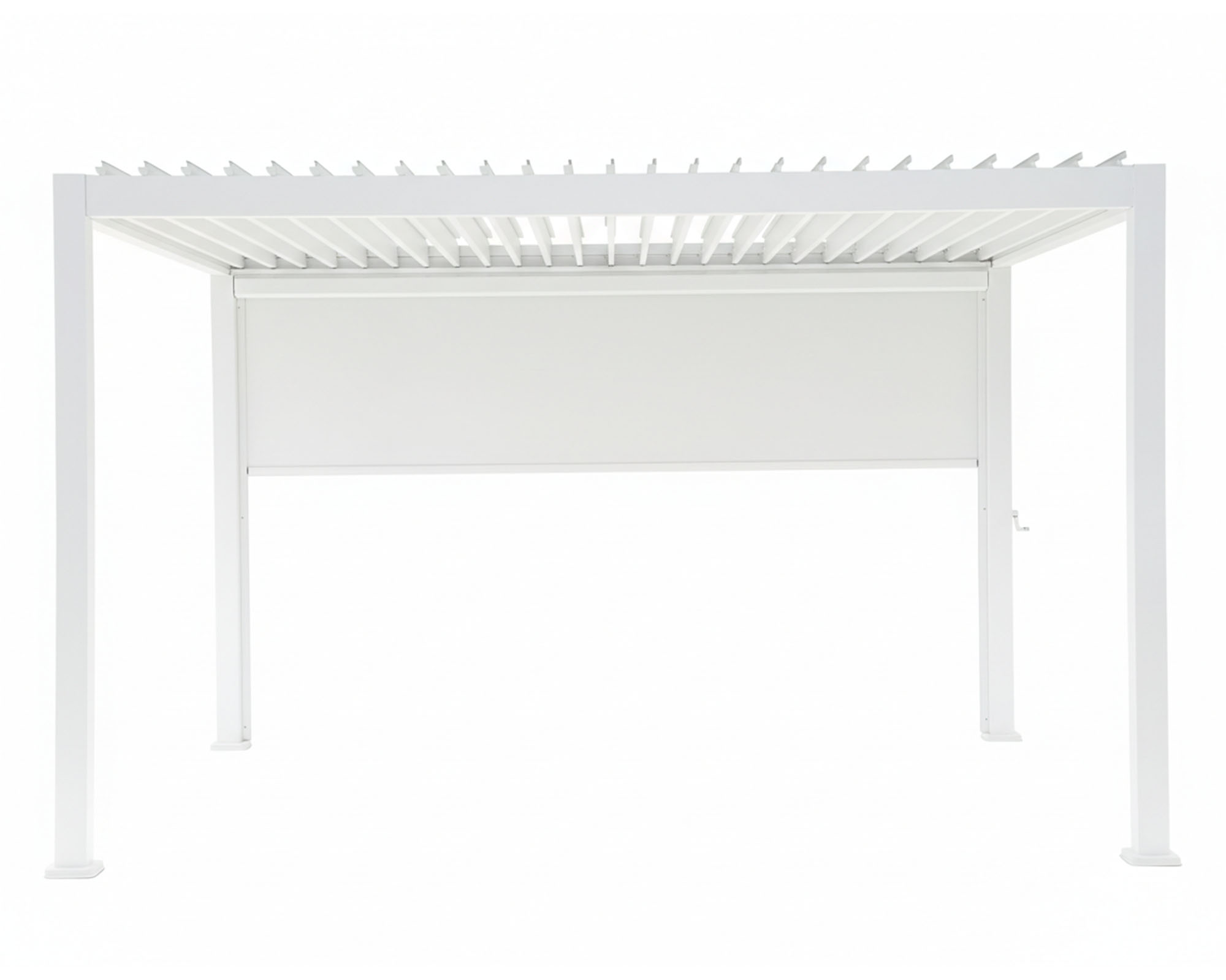 Pergola Manuale Galvanizzato Bianco 3x4x2,5m in Alluminio e Acciaio - Floral Garden - immagine 3