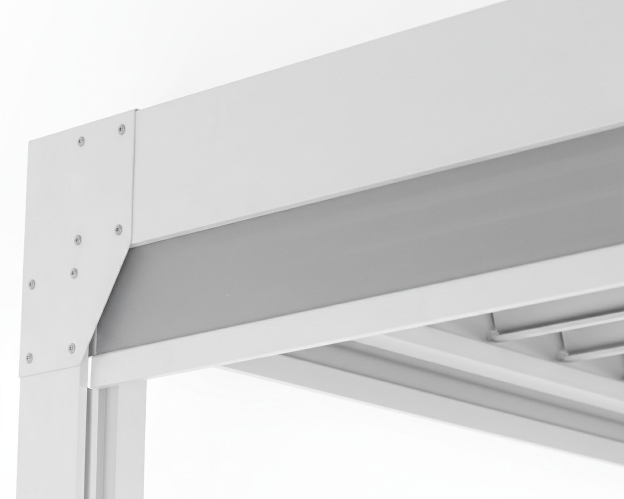 Pergola Manuale Galvanizzato Bianco 3x4x2,5m in Alluminio e Acciaio - Floral Garden - immagine 5