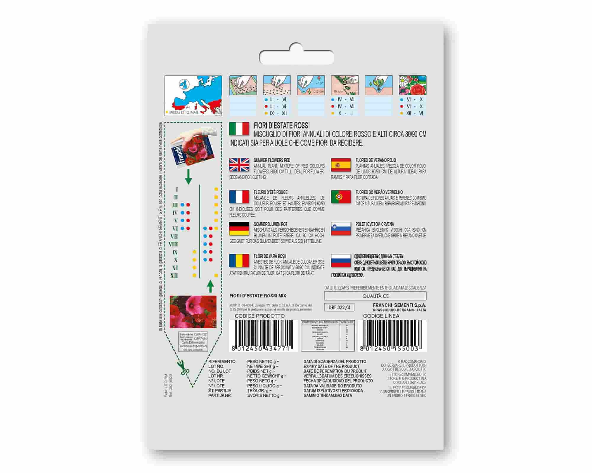 Semi di Fiori d’Estate Rossi Fiori Doppia Bustina - Franchi sementi - immagine 2