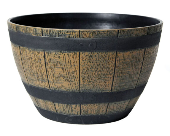 Cachepot Ciotola Botte Marrone Grande D50,5x32cm in Plastica – Mega Collections