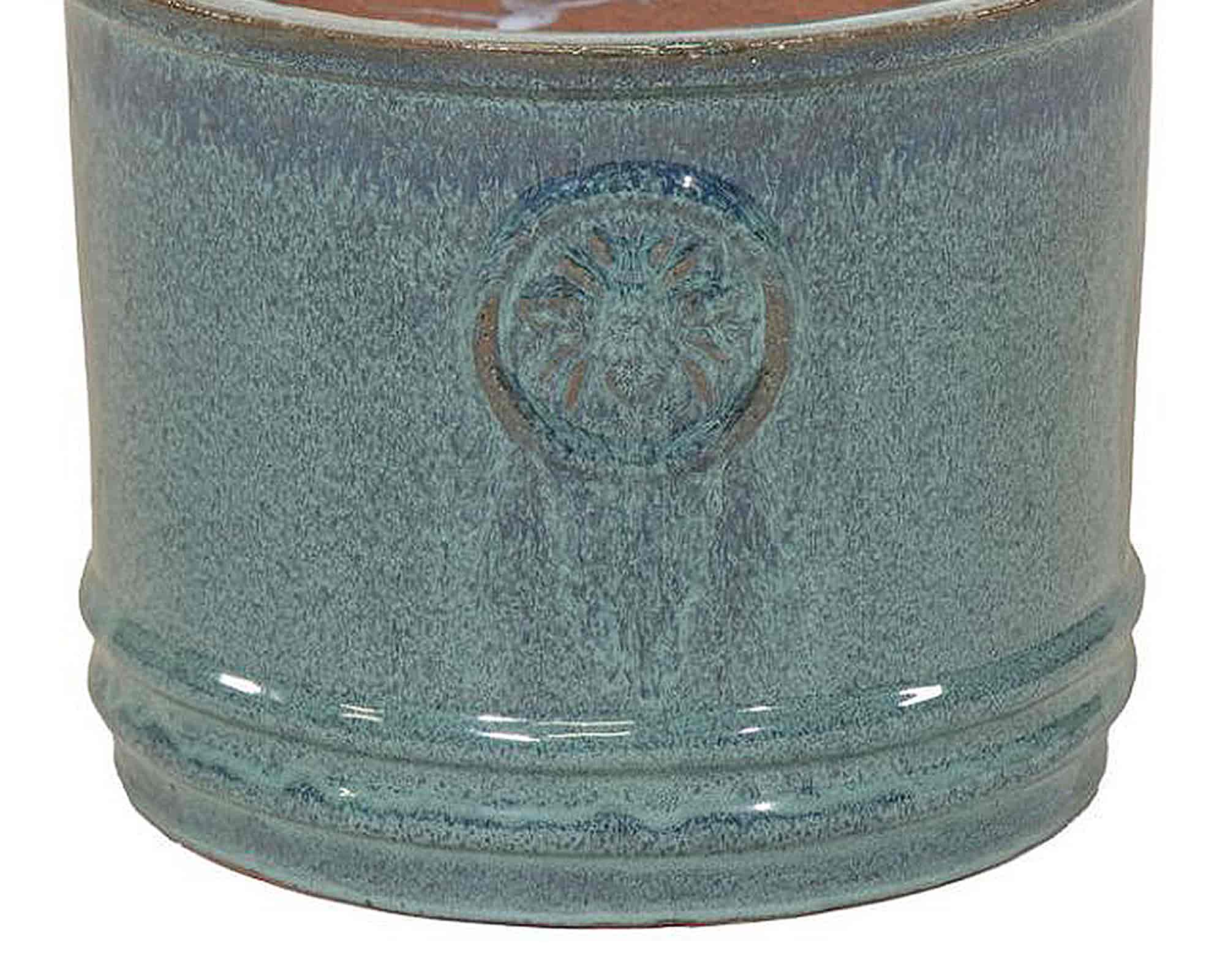 Cachepot Cilindrico Bumble Bee Verde Smaltato D38x32cm in Ceramica - Mega Collections - immagine 2