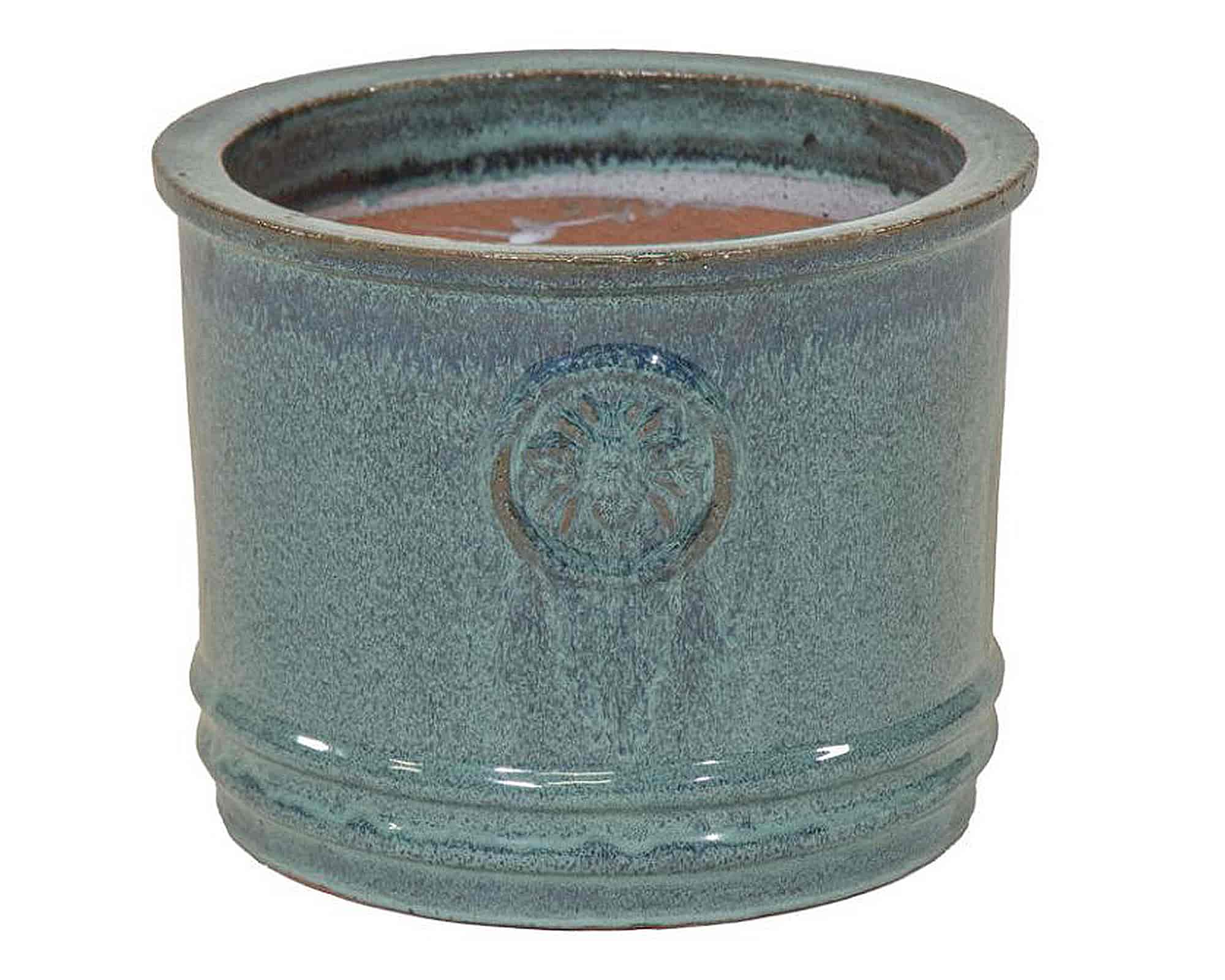Cachepot Cilindrico Bumble Bee Verde Smaltato D38x32cm in Ceramica - Mega Collections