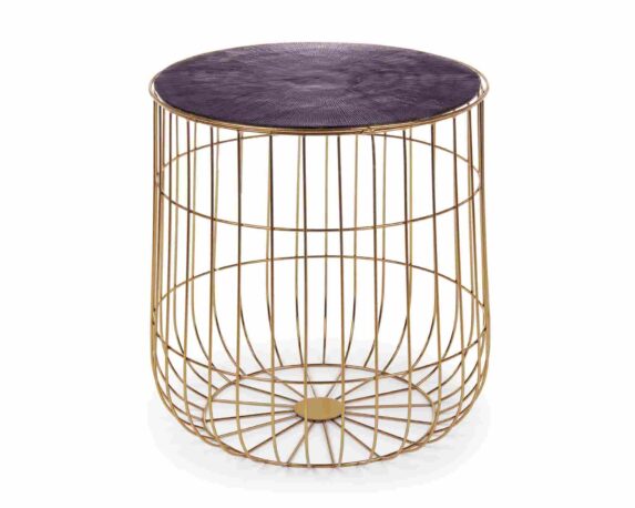 Tavolino Contenitore Mariam M in Alluminio e Acciaio – Bizzotto