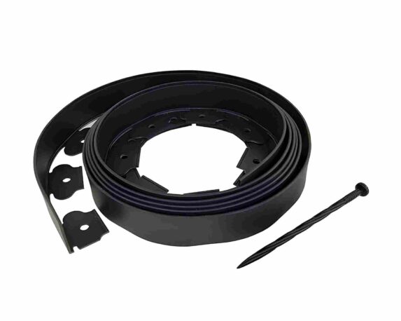 Bordatura con 15 Picchetti Nero 5m in Plastica – VerdeMax