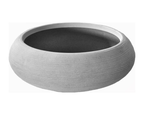 Vaso Ciotola Shabby Bianco Perla D35x11cm in Plastica – Telcom