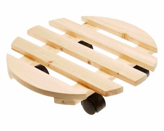 Trolley Rotondo D35cm in Legno – VerdeMax