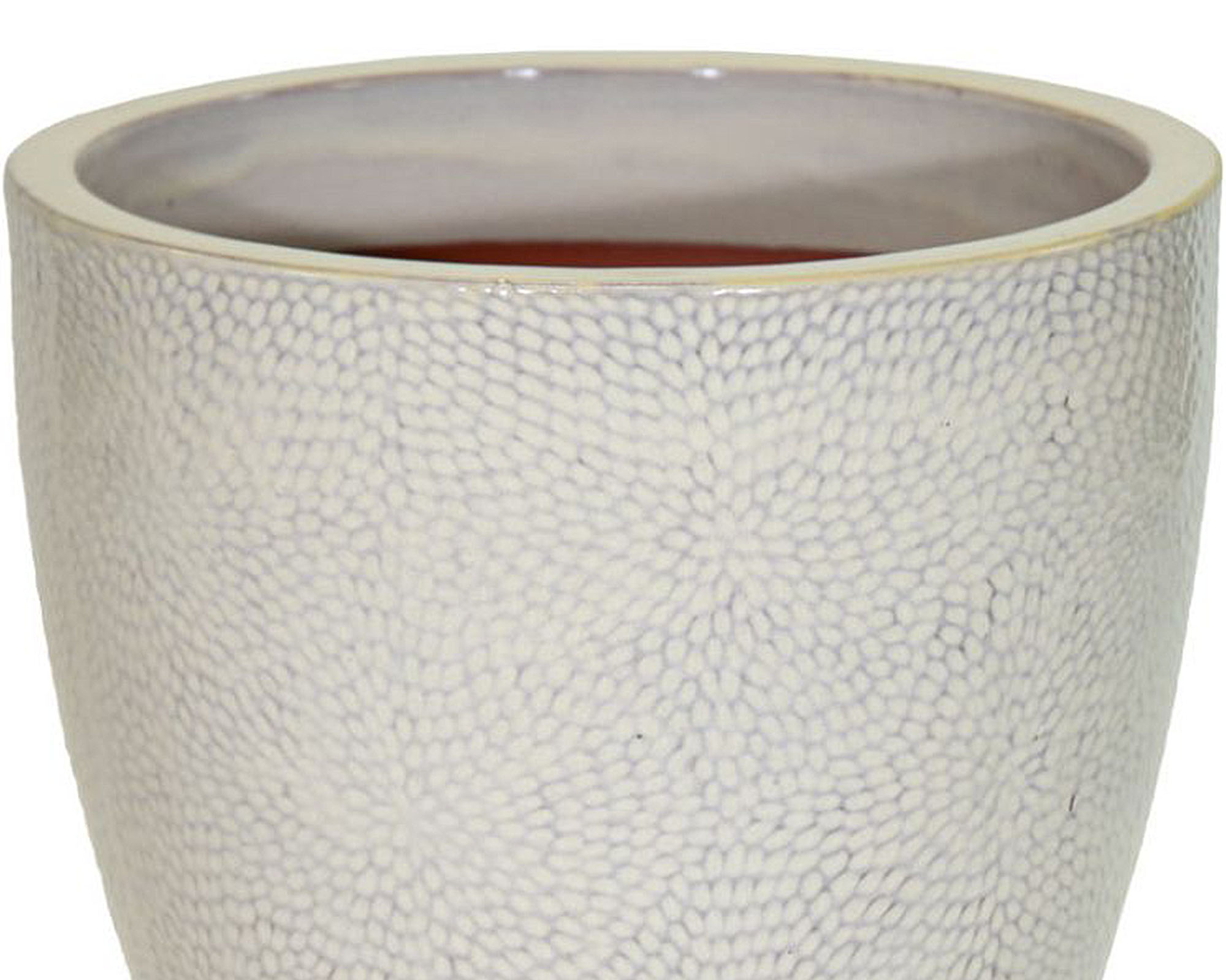 Cachepot Conico Portly Dimples Beige D18x16cm in Ceramica - Mega Collections - immagine 2