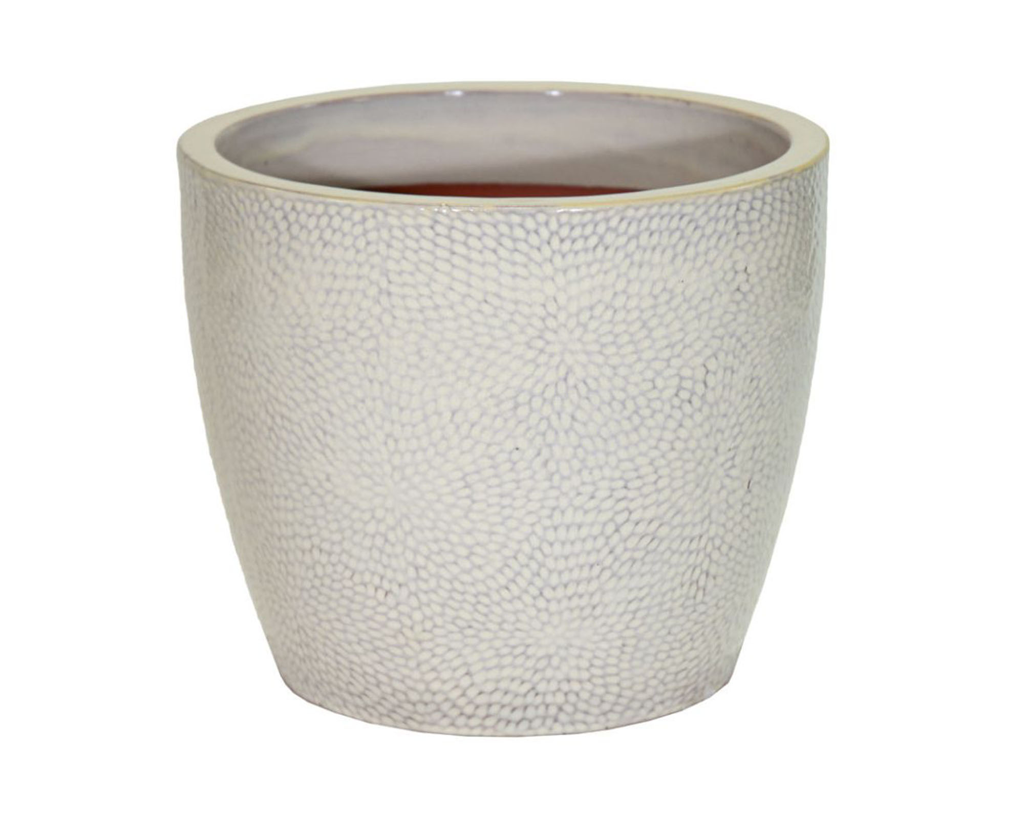 Cachepot Conico Portly Dimples Beige D18x16cm in Ceramica - Mega Collections