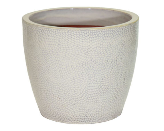 Cachepot Conico Portly Dimples Beige D30x26,5cm in Ceramica – Mega Collections